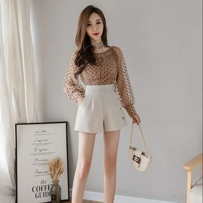 

Женские короткие брюки, широкий костюм с высокой талией, шорты для женщин, летние эстетические размеры XL, повседневный тренд 2024, уличный японский стиль 2000-х годов