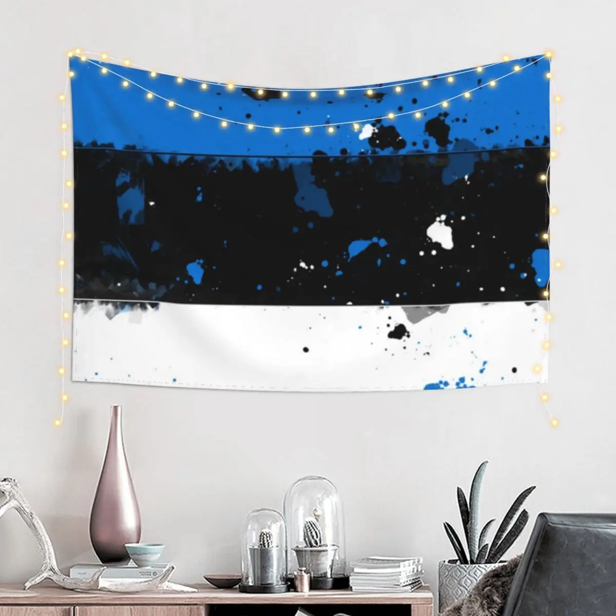 Estonia Grunge Flag Tapestry Wall Hangings Decoration Art Mural Tapestry