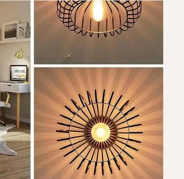 Simple Birdcage Indoor Ceiling Lamp Bedroom Living Room Corridor Ceiling Light Restaurant Lamps Decorative Fixtures