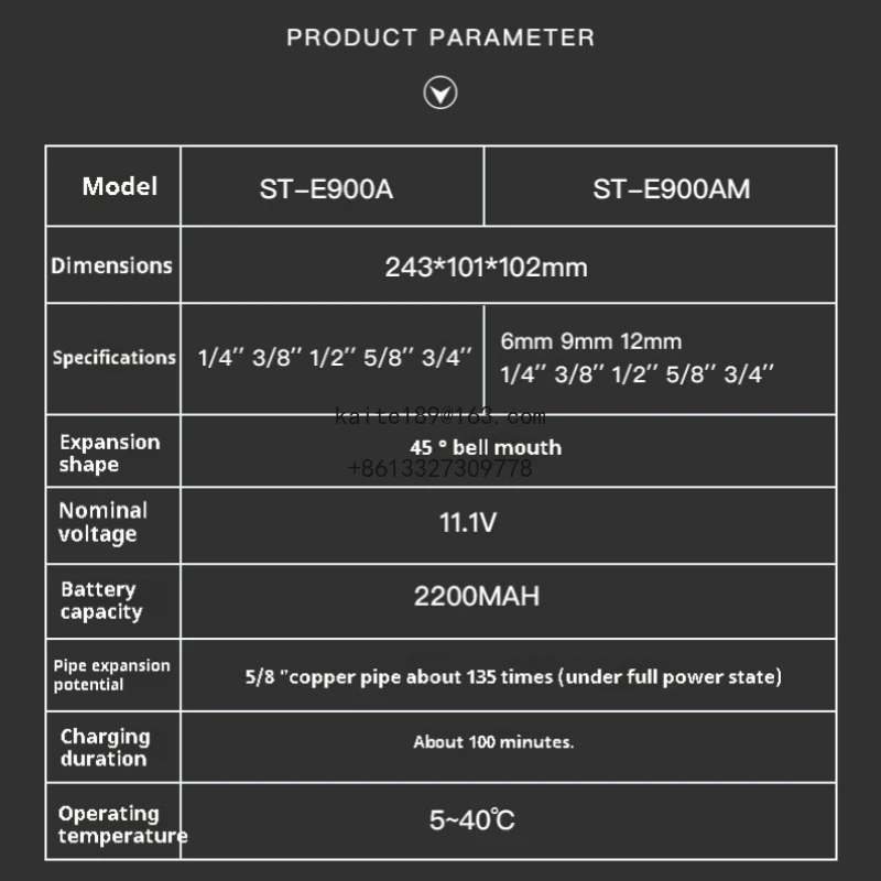 Cordless Electric Pipe Expander, HVAC Repair and Installation Tool.