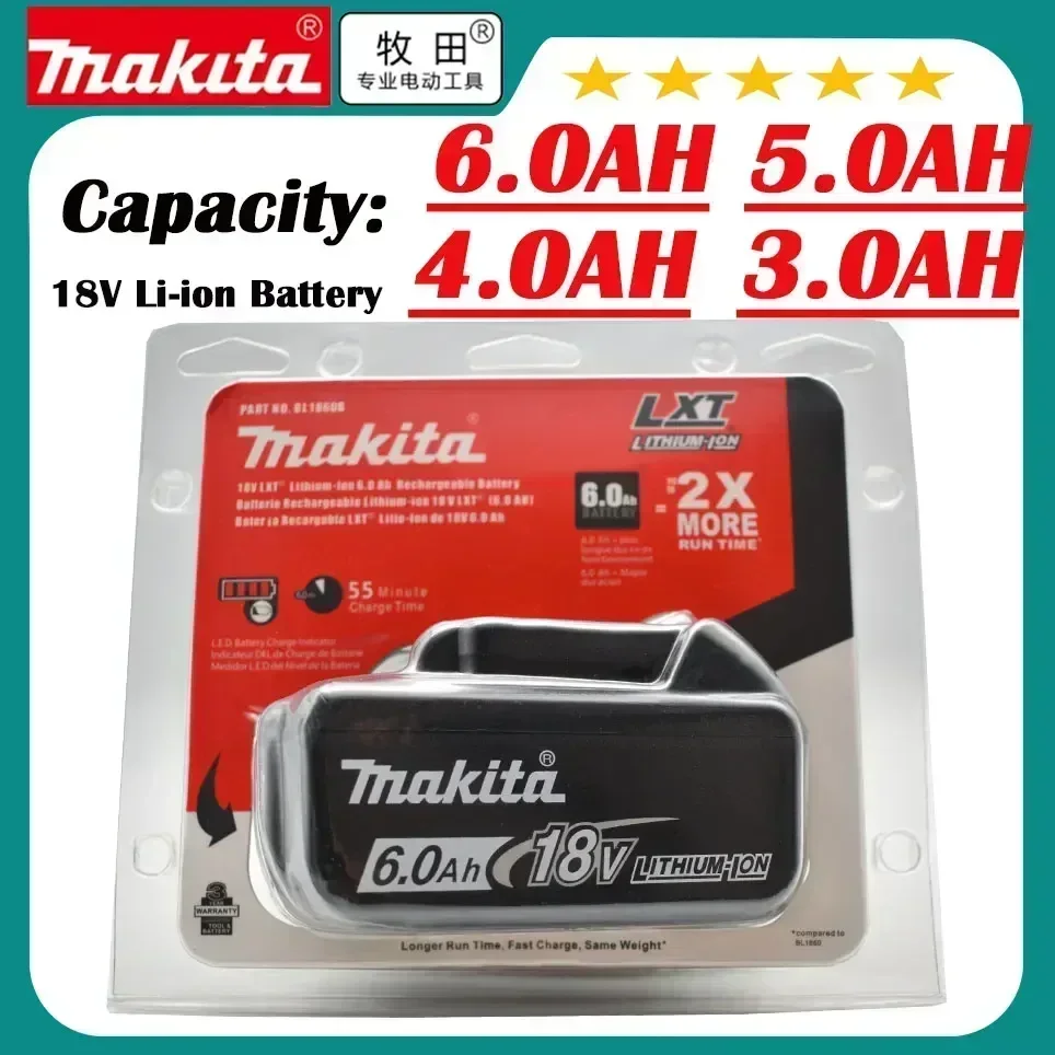 

Original Makita 6Ah/5Ah/4Ah/3Ah for Makita 18V Battery BL1830B BL1850B BL1850 BL1840 BL1860 BL1815 Replacement Lithium Battery