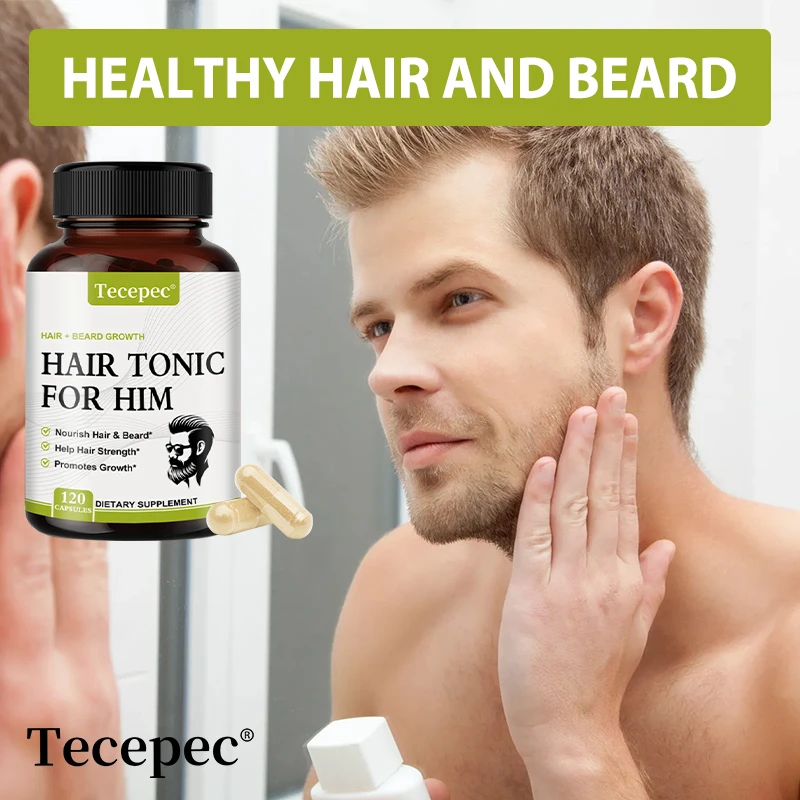 

Hair Tonic for Him Capsules - Promotes Hair & Beard Growth,Supports Hair Follicle Health