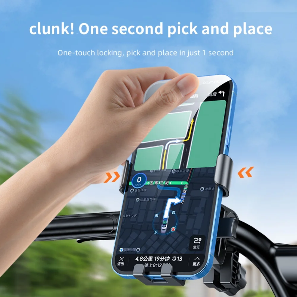 360 °   Obrotowy elektryczny uchwyt na telefon rowerowy do iPhone'a Xiaomi jazda na rowerze MTB Moto stojak na motocykl uchwyt antypoślizgowy jazda na rowerze — zdjęcie produktu 2