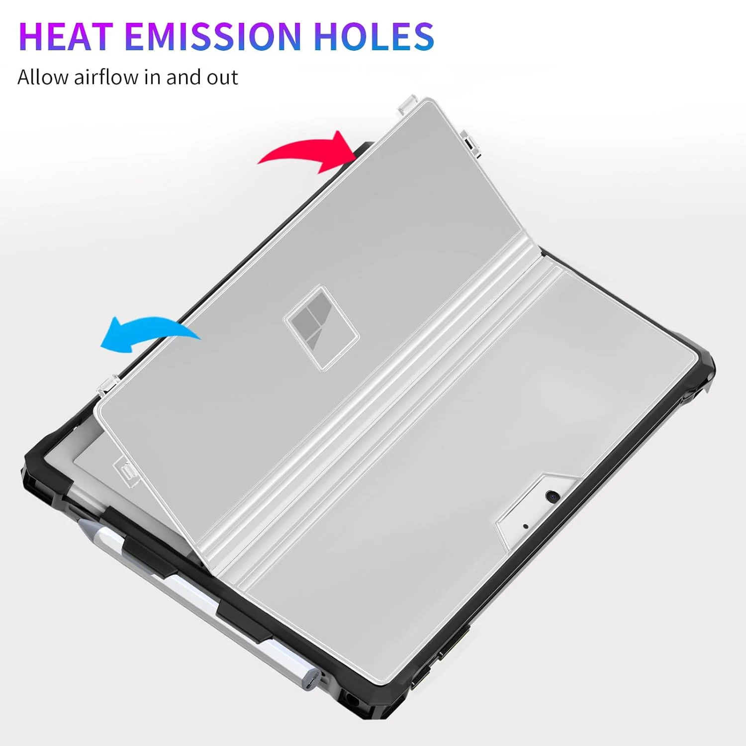 

Case for Microsoft Surface Pro 7 Plus/Pro7/Pro 6/Pro 5/Pro 4/ LTE - All-in-One Rugged Cover Case with Pen Holder Protective Case