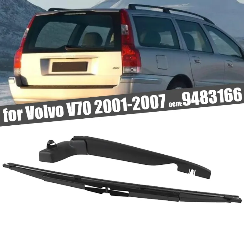 Car Rear Window Glass Windscreen Wipers Rear Windshield Wiper Blade & Arm for Volvo V70 2001-2007 9483166