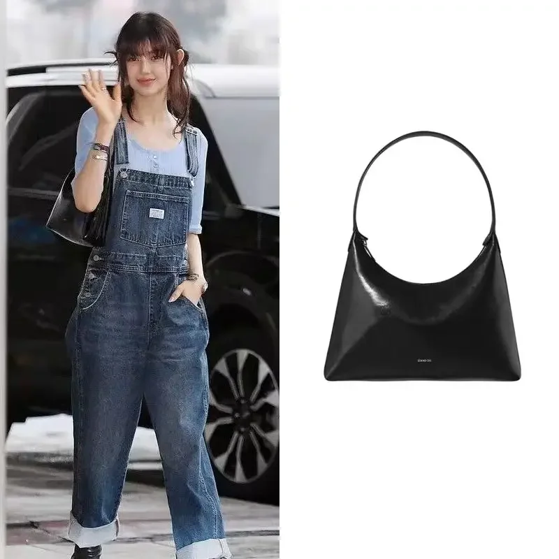 

Korean Sle Candy Colored Women's Underarm Bag Single Shoulder Handbag PU Leather Niche Daily Match Zipper Closure Medium Size