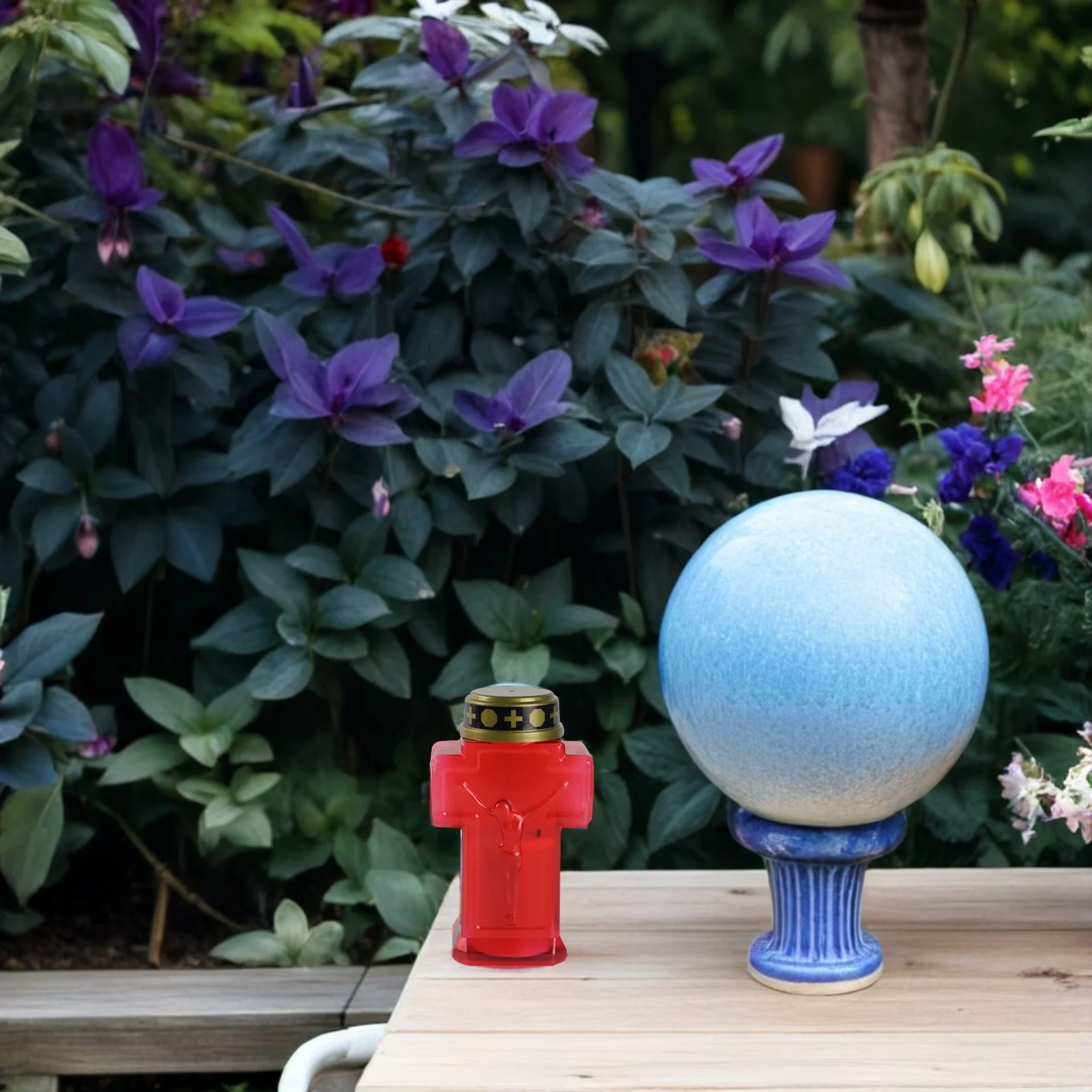 

6pcs 6 Pack Memorial Flameless Candles Votive Grave LED Light Garden Lights for Graves Decoration