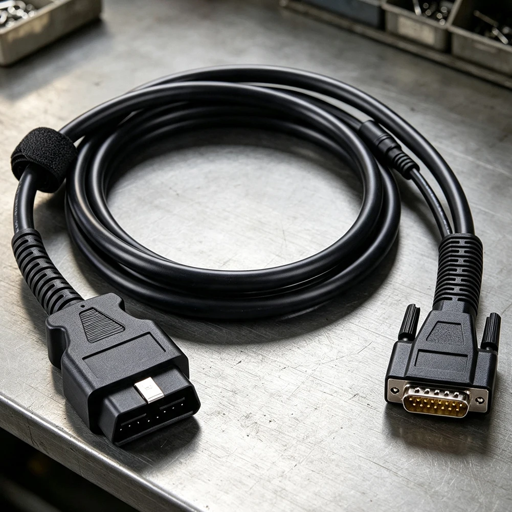 1 Piece Black ABS Extension Cable High Strength Direct Replacement Wiring Harness For Most Cars Diagnostic Tool Connector