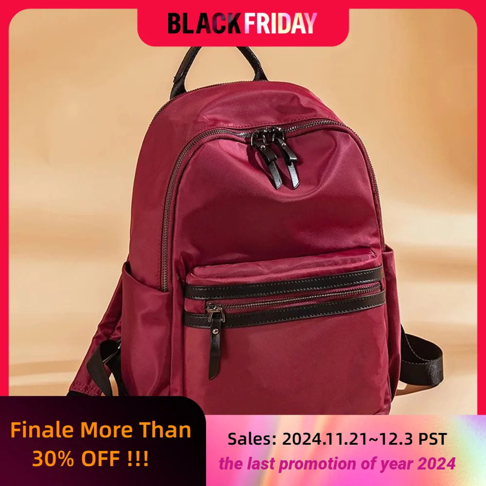 Red Bookbags for Girls Fashional Causal Backpacks Lightweight Cute School Bags Rose Pink Color Young Women Functional Travel Bag