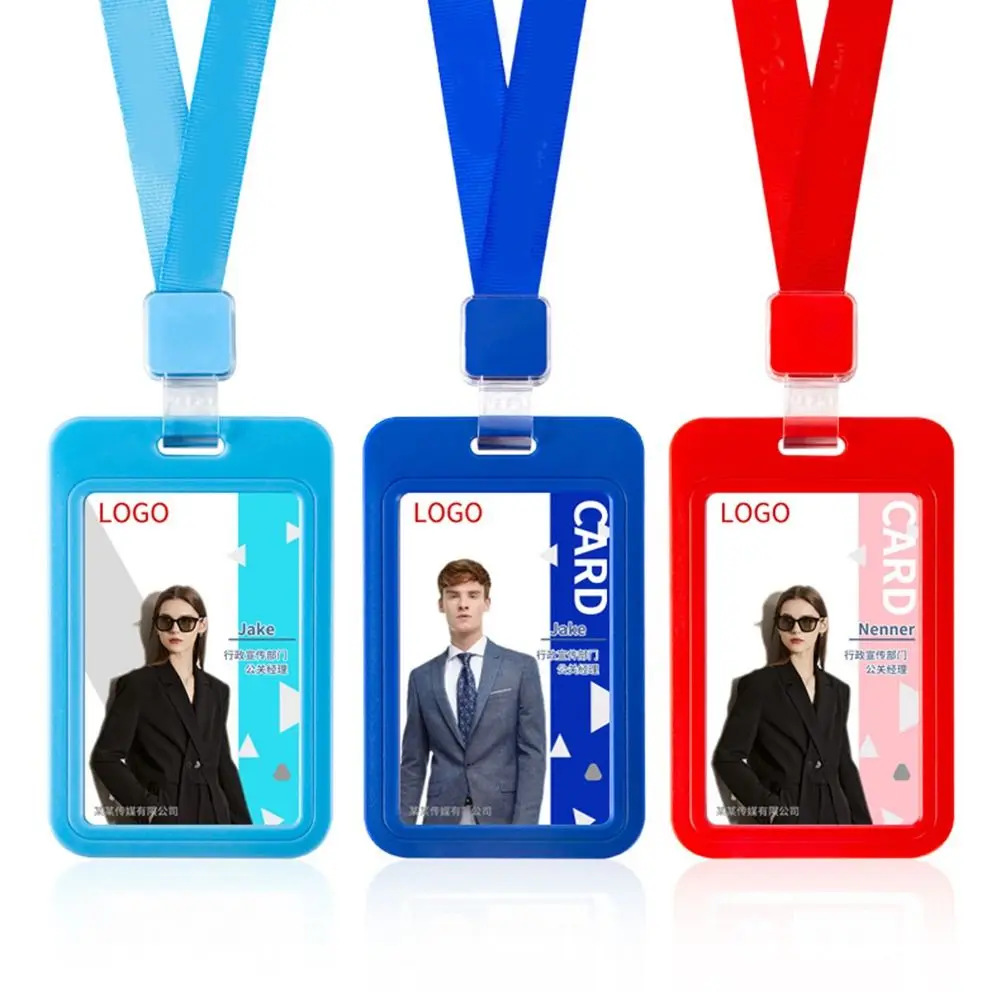 Supplies Door Card Bus Card Business Card Vertical Card Cover Simple Card Case Horizontal Card Protector Lanyard Card Holder