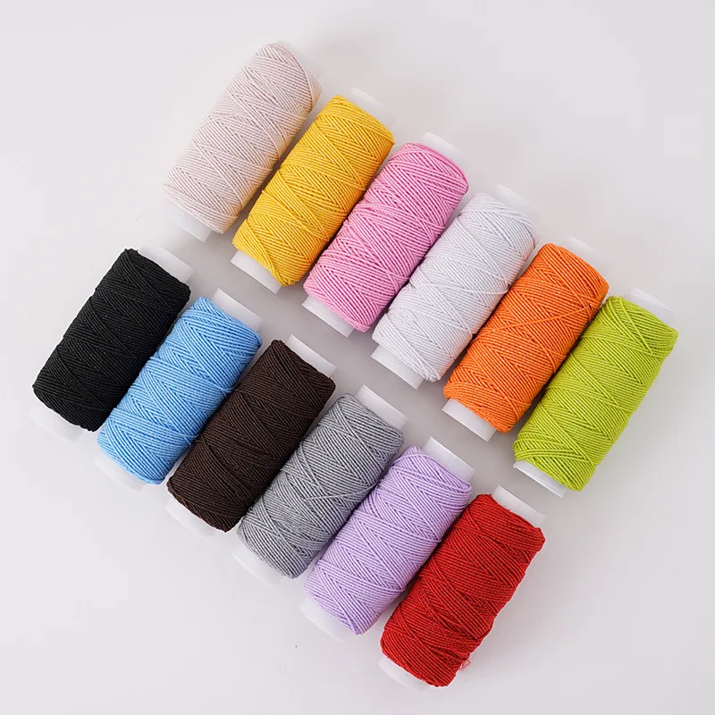 12PCS 0.6 mm color elastic rope very fine high elastic thread sewing machine base line DIY clothing, thin rubber thread