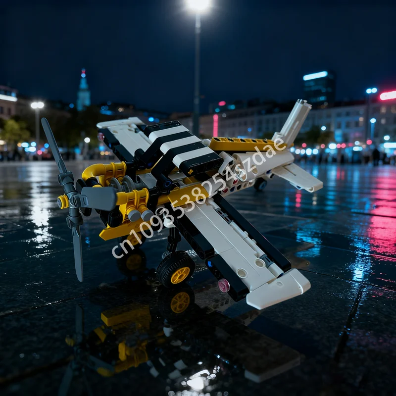 

292 шт. MOC легкий самолет, техническая модель, строительные блоки, архитектура, рождественские подарки, сборка, сделай сам, образование, кирпичные игрушки для детей