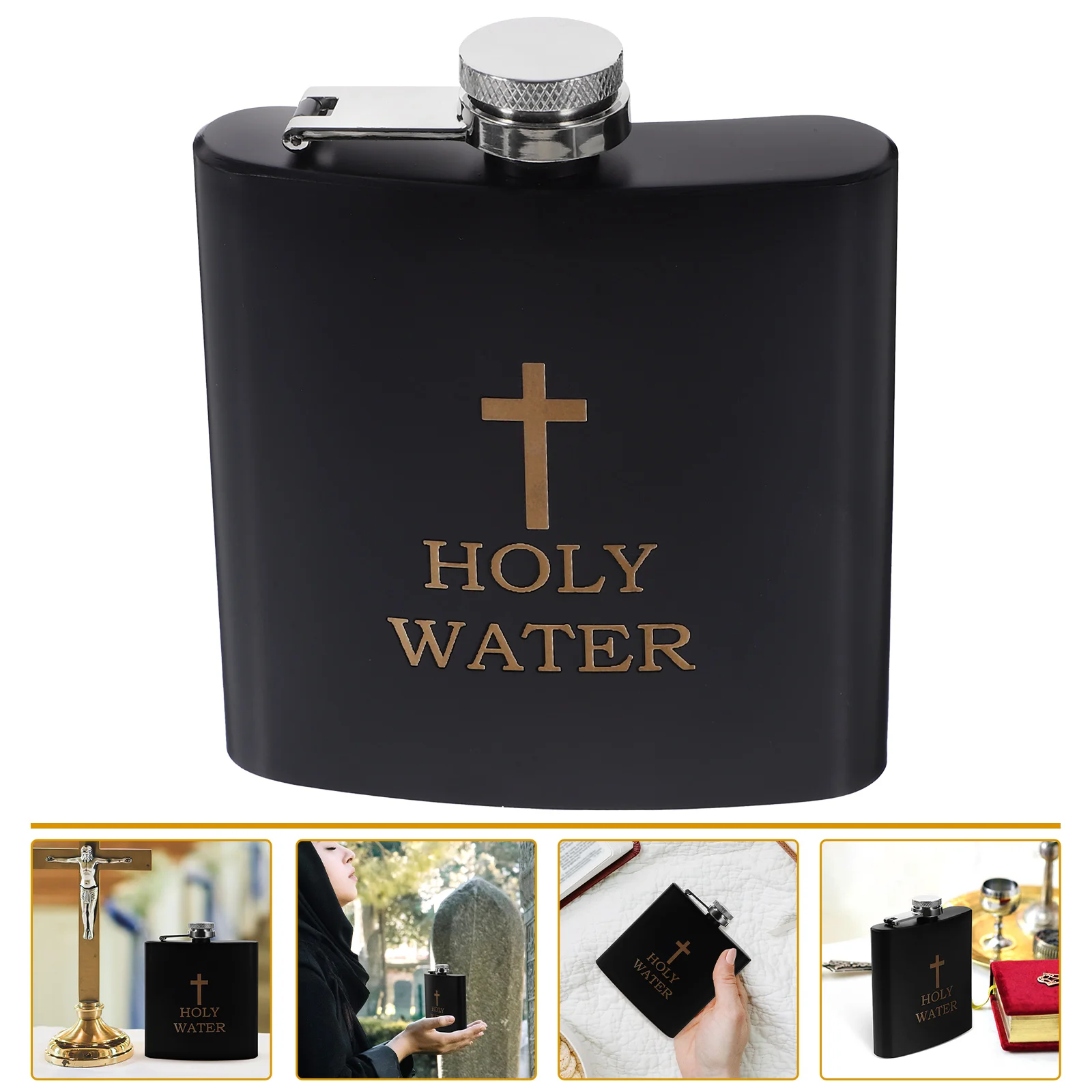 Container Baptismal Bottle Water Alcohol Filling Stainless Steel Flask