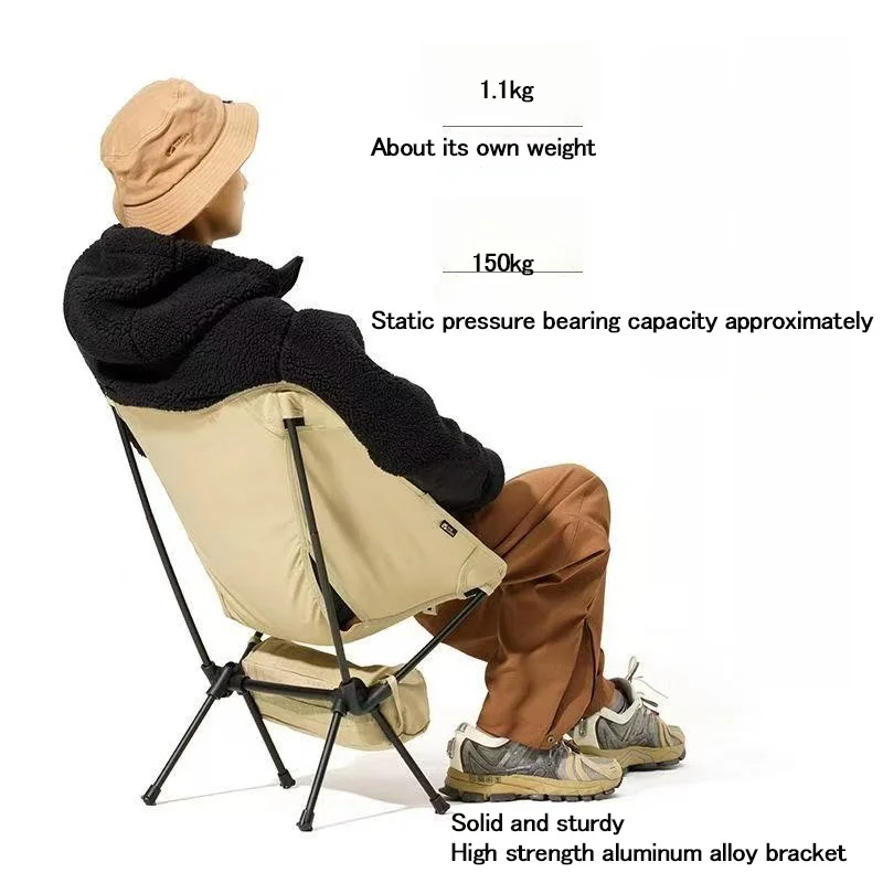 

Outdoor Folding Chair Tourist Chair For Fishing Trekking BBQ Parties Gardening Beach Lightweight Backpacking Chair