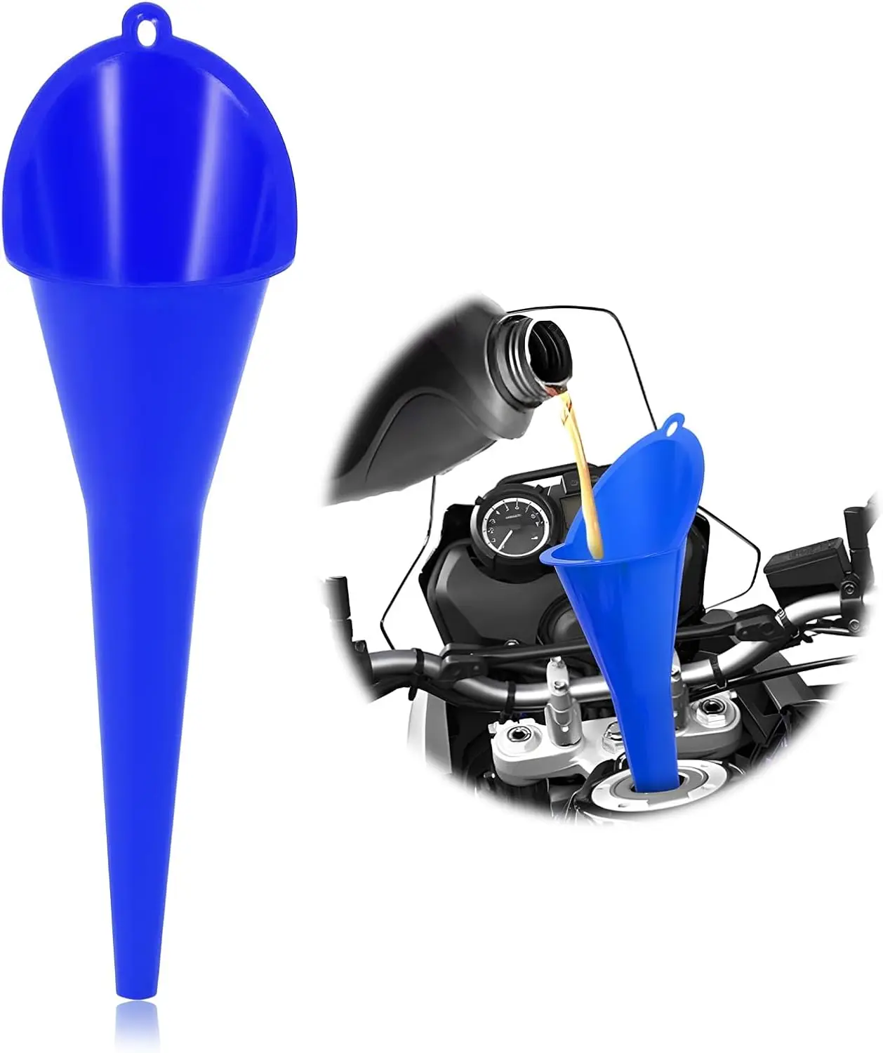 

1pc Oil Funnel, Multi-Purpose Plastic Long Neck Oil Funnel, Automotive Use Funnels for Filling Oils Lubricants Water
