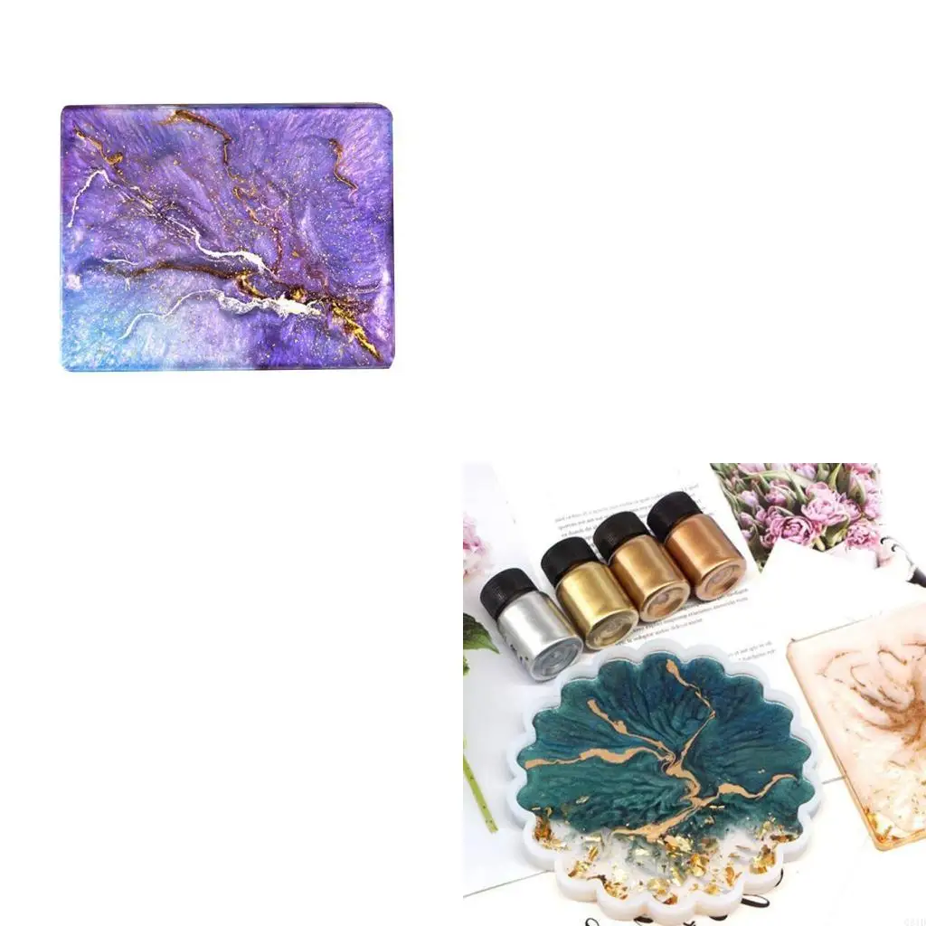 DIY Crafts Jewelry UV Resin Glitter Colorant Metal Shimmer Metallic Pigment Pearlescent Powder Epoxy Dye Pearl Powder