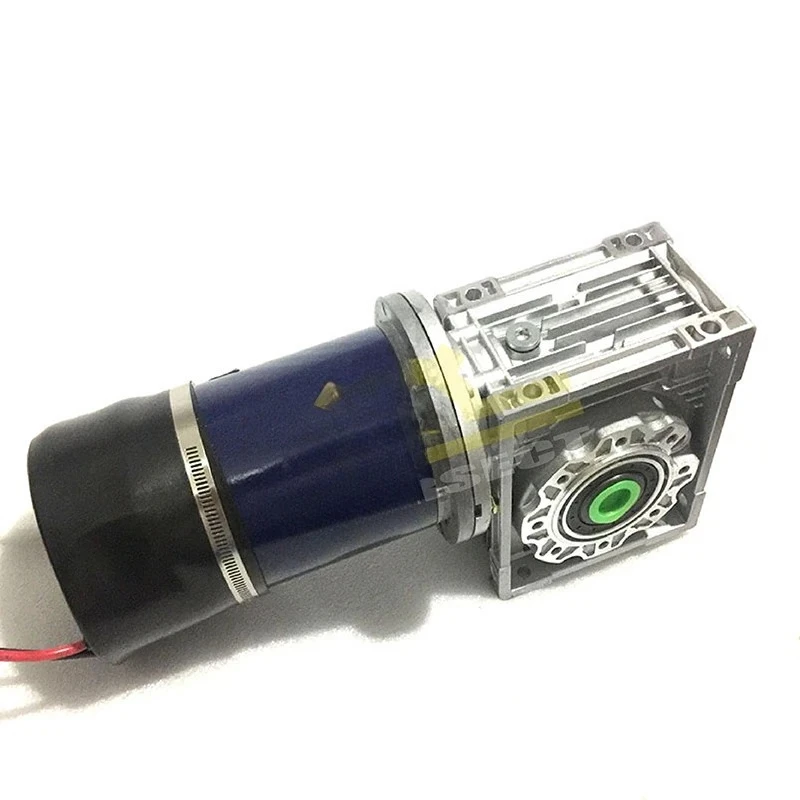 1200W 24V 48V DC permanent magnet motor + RV75 worm gear motor, large torque, forward and reverse