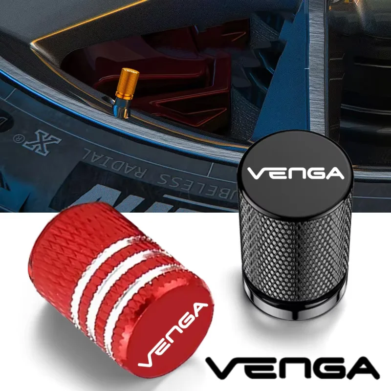 4PCS Car Wheel Tire Valve Stem Dustproof Caps Airtight Cover Protection for KIA VENGA Logo Accessories