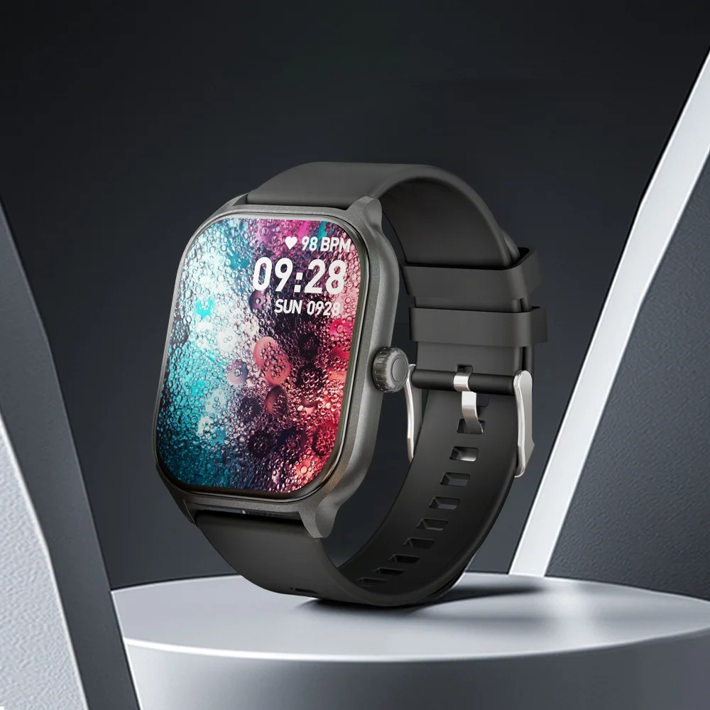 Спортивные наручные часы для мужчин и женщин, часы для фитнеса с полным сенсорным экраном, повседневные часы с пульсометром и кислородом в крови