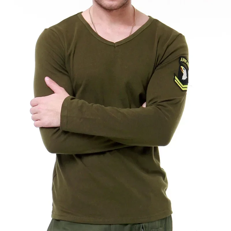 Long-sleeved Tight T-shirt Hjumping Hunting Clothing Embroidered Armband High Elastic Outdoor Military Fans Survival Tops