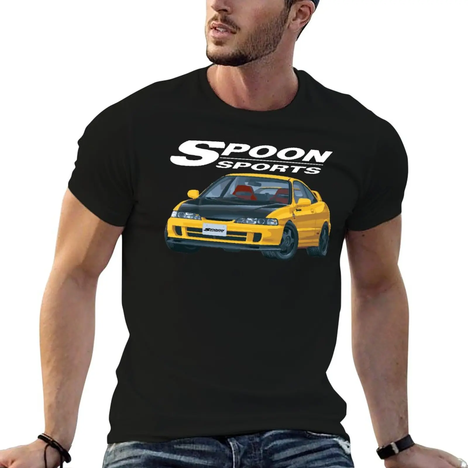 INTEGRA phoenix yellow type r DC2 T-Shirt Plus Size Street Style Tee