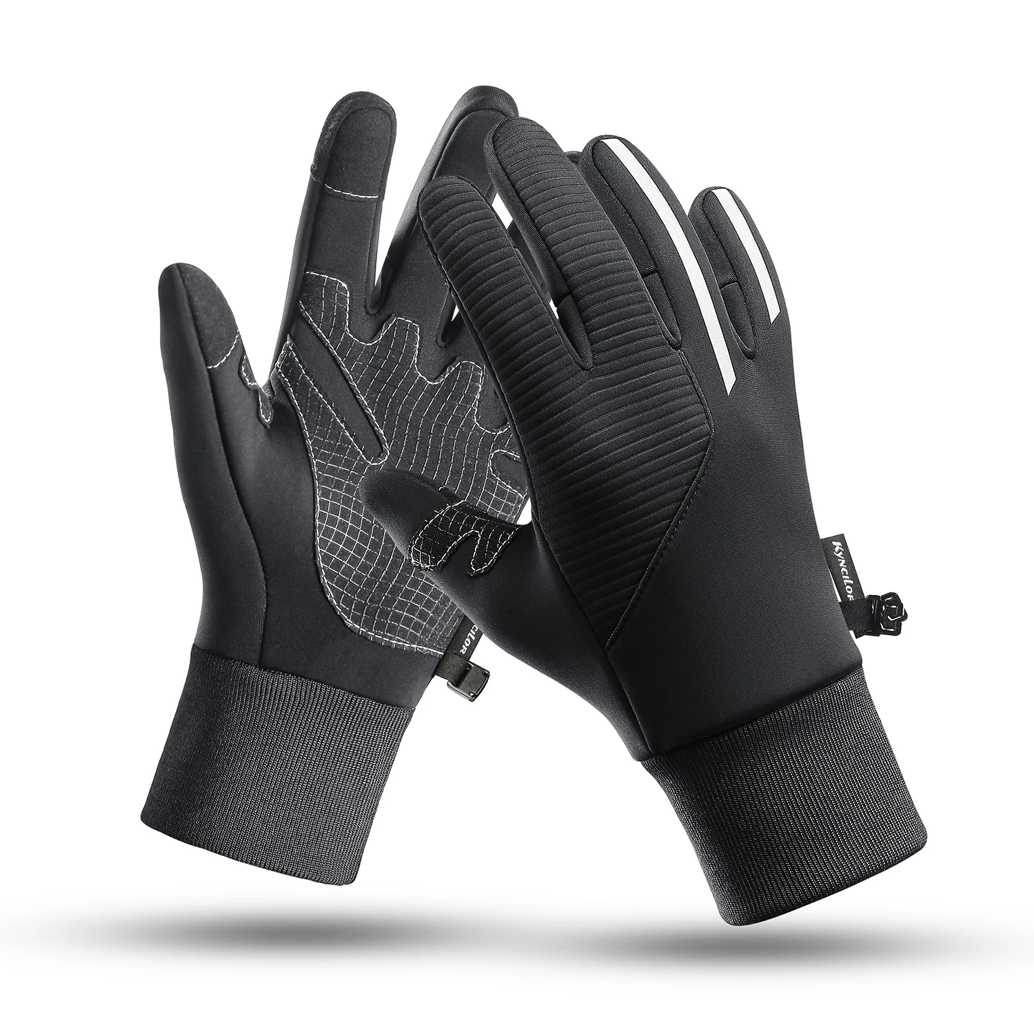 Early Winter Thermal Gloves,Polar Fleece Touchscreen Warm Glove Anti-slip Driving,Riding,Running,Bike Cycling Gloves Men
