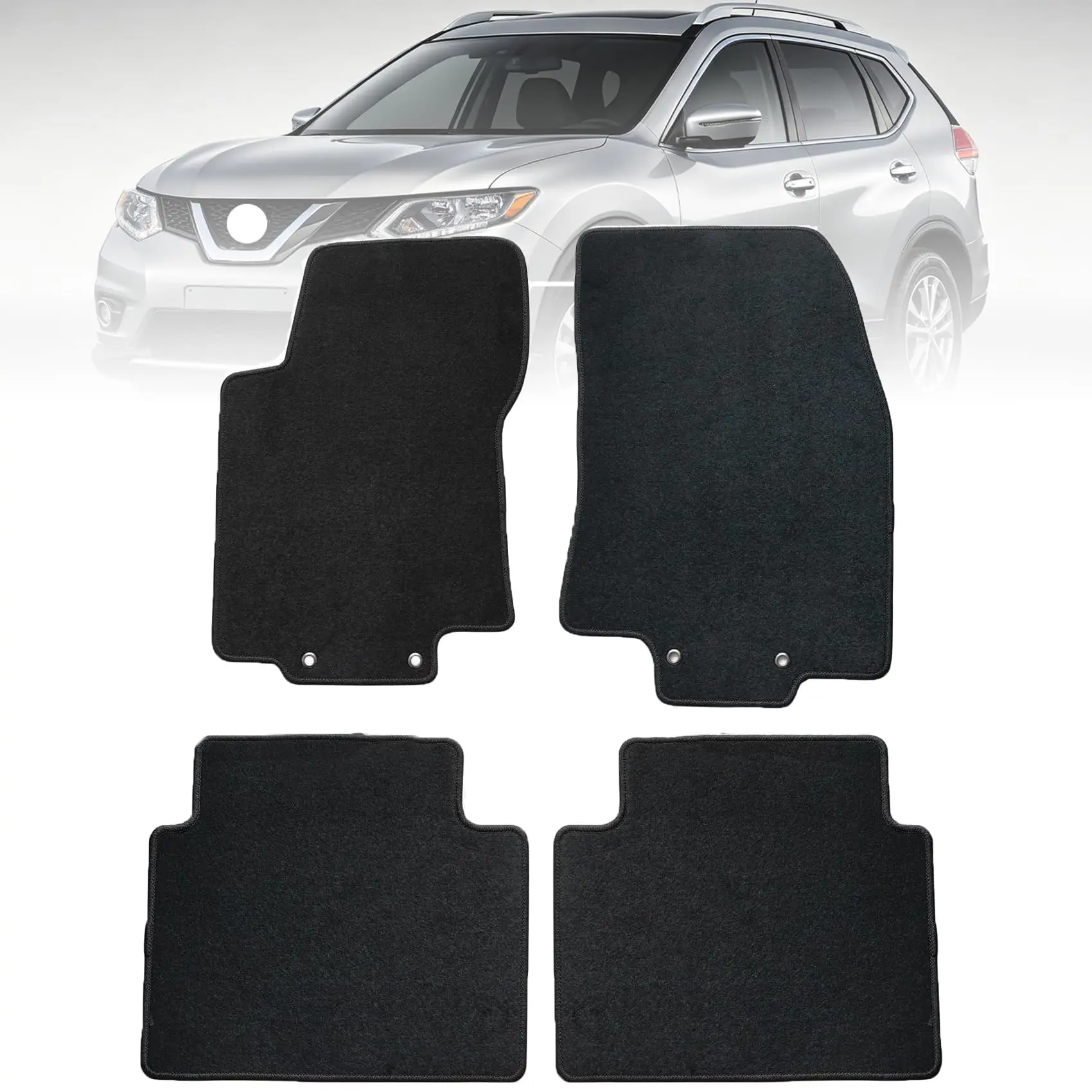 

Водонепроницаемые автомобильные коврики для Nissan Rogue 2014-2020, полный комплект, велюровые, всепогодные, противоскользящие