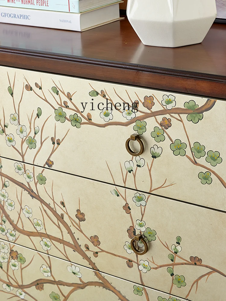 

XL1 Entrance Cabinet Home Painted Vintage Furniture Bedroom Mid-Ancient TV Storage Locker