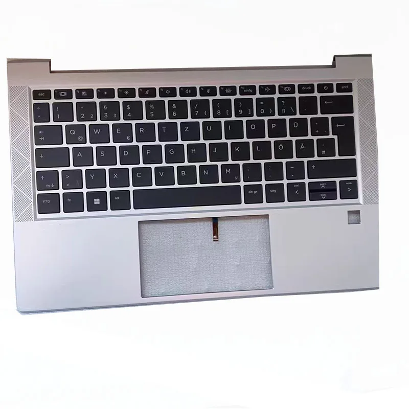 New Palmrest Upper Case With GR German Layout Backlight Keyboard For HP Elitebook 830 G7 Silver Color
