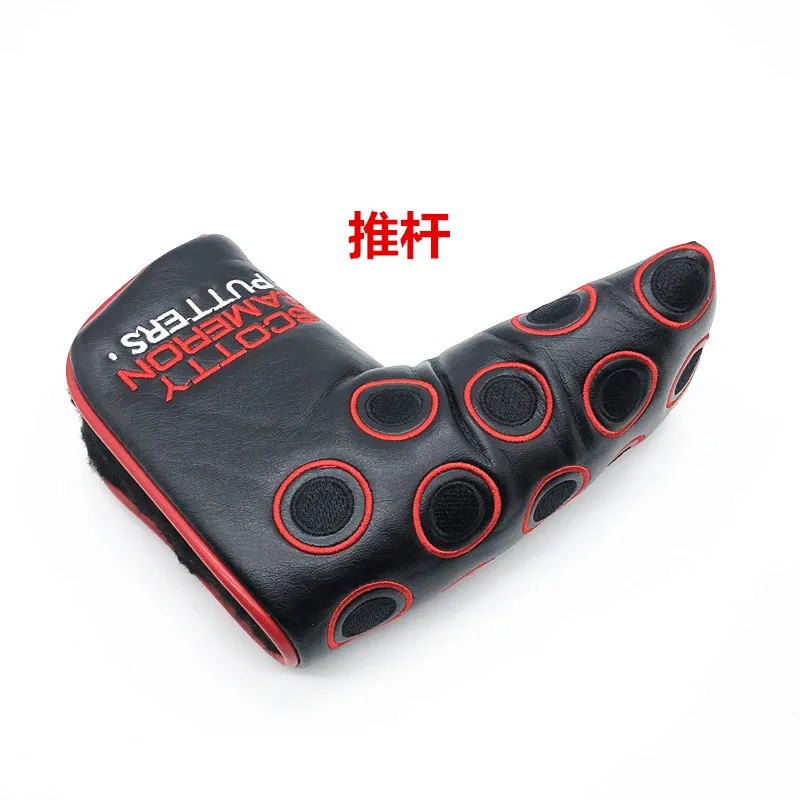 水玉クラウン木製クラブキャップカバー 1 3 5 木材、小さなドラムスティック、高級ゴルフクラブカバー、保護カバー、パター