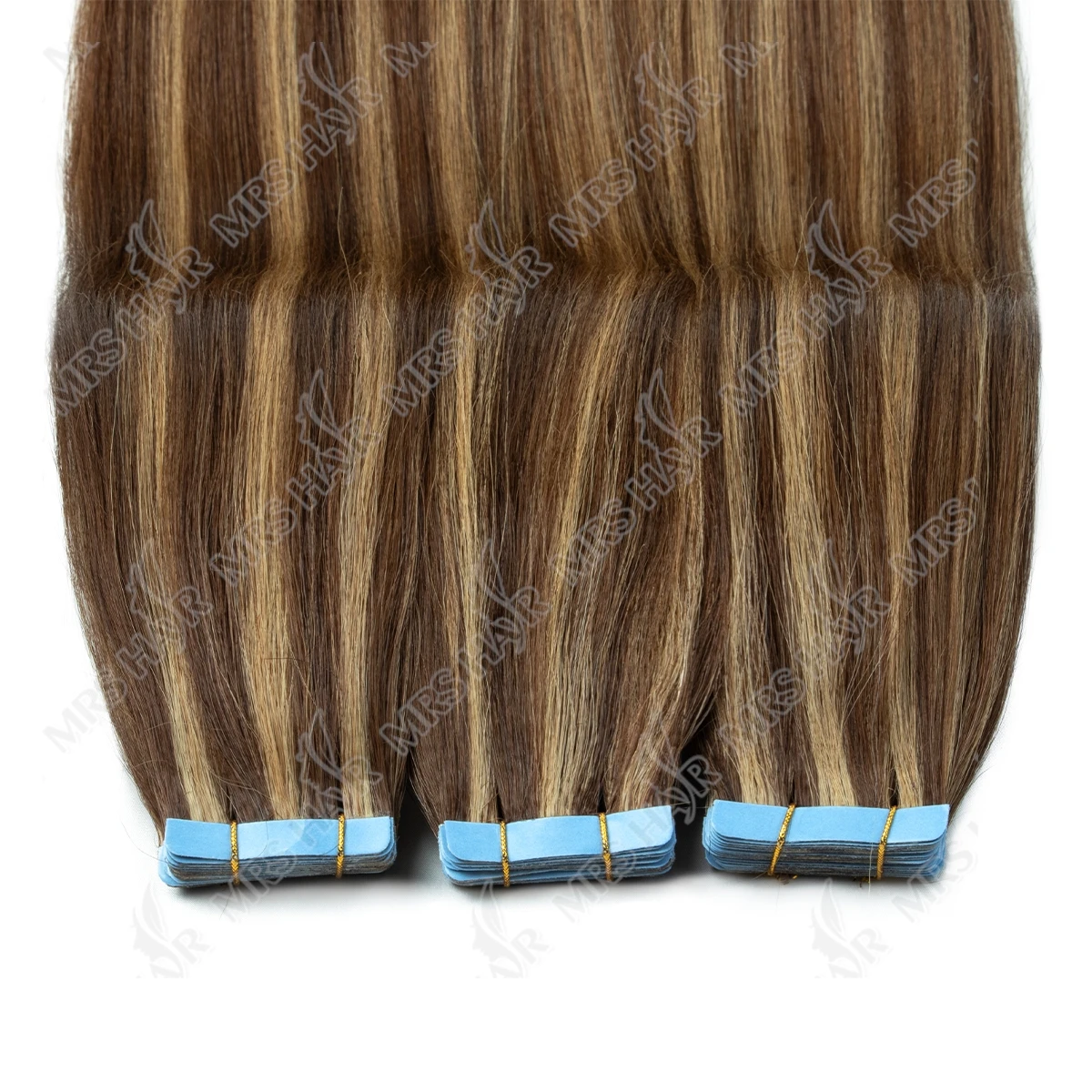 P4-27 Light Yaki Tape In Hair Extensions Human Hair Cuticle Remy Tape in Extensions 14-24inch 20pcs Yaki Straight Tape Ins