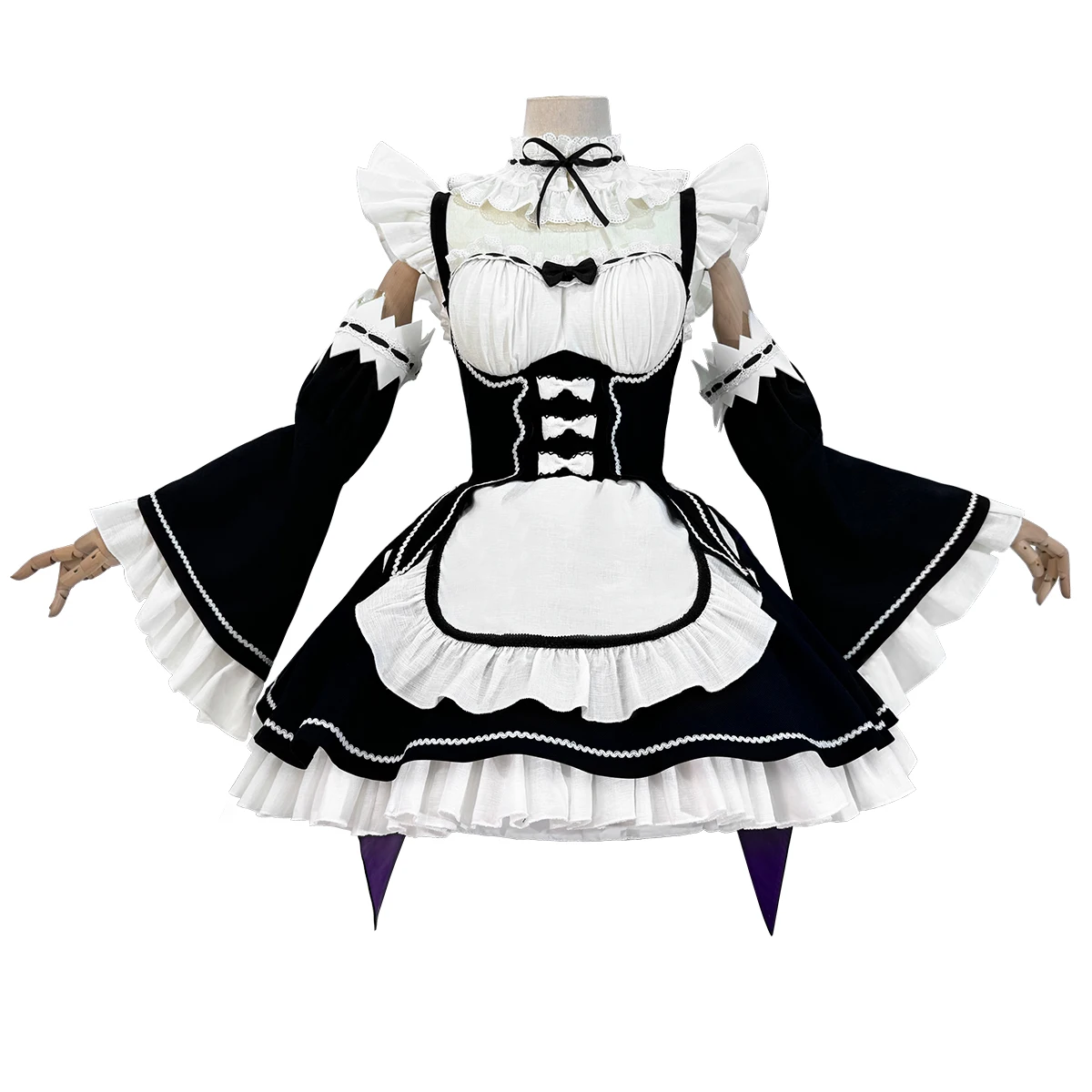 HOLOUN Re:Life In A Different World From Zero Anime Rem Cosplay Kostuum Pruik Lolita Meid Jurk Zwart Wit Halloween Kerst - afbeelding 2