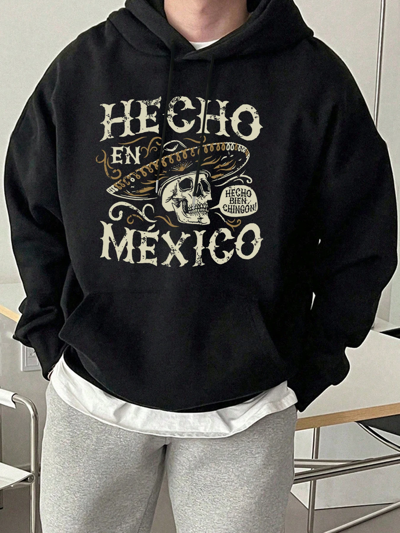 المكسيك الغربية قبعة الجمجمة الطباعة للجنسين الخريف الملابس الدافئة الأساسية الرياضة بلوزات مريح عارضة هوديي الشارع الهيب هوب قمم #1