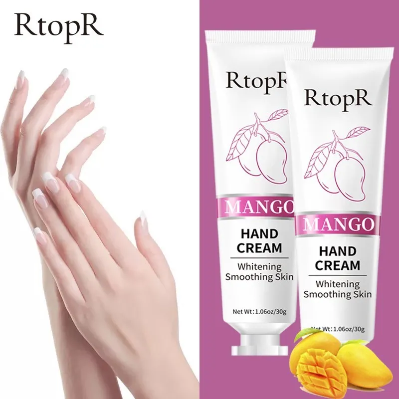 

2PCS Mango Moisturizing Repair Hand Cream Hyaluronic Acid Whitening To Improve Wrinkles Repair Dull Rough Full Elasticity