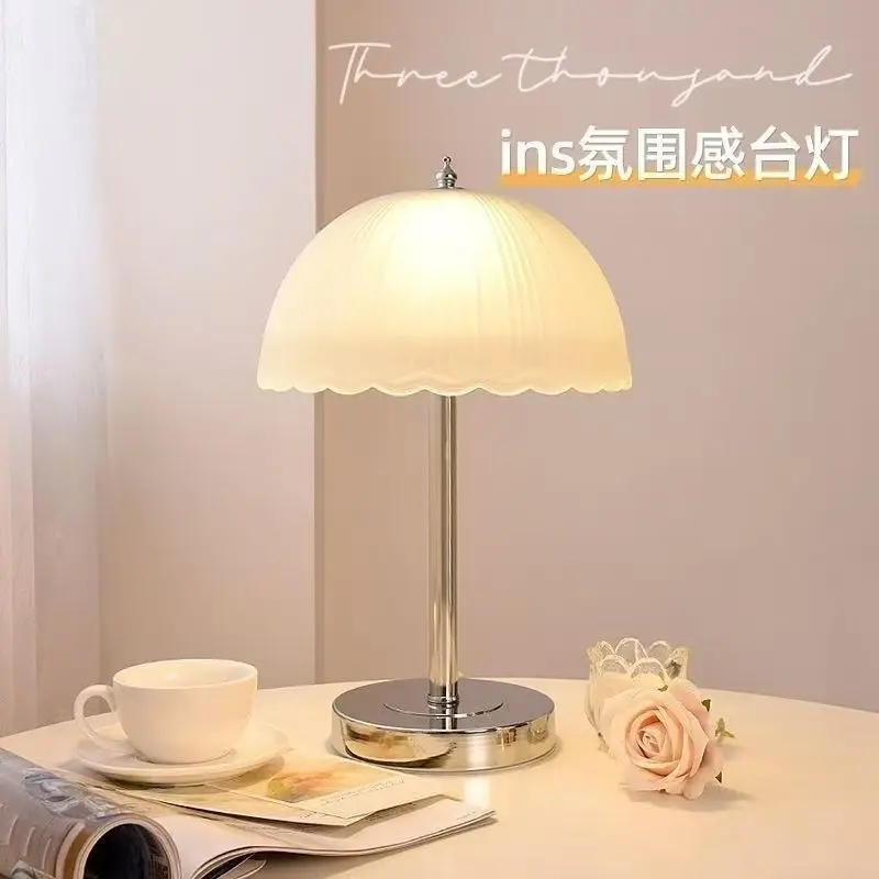 New Nordic Luxury Table Lamp, Minimalist Stylish Bedside Night Light, Warm Decor Lamp for Master Bedroom Interior Home Ornament