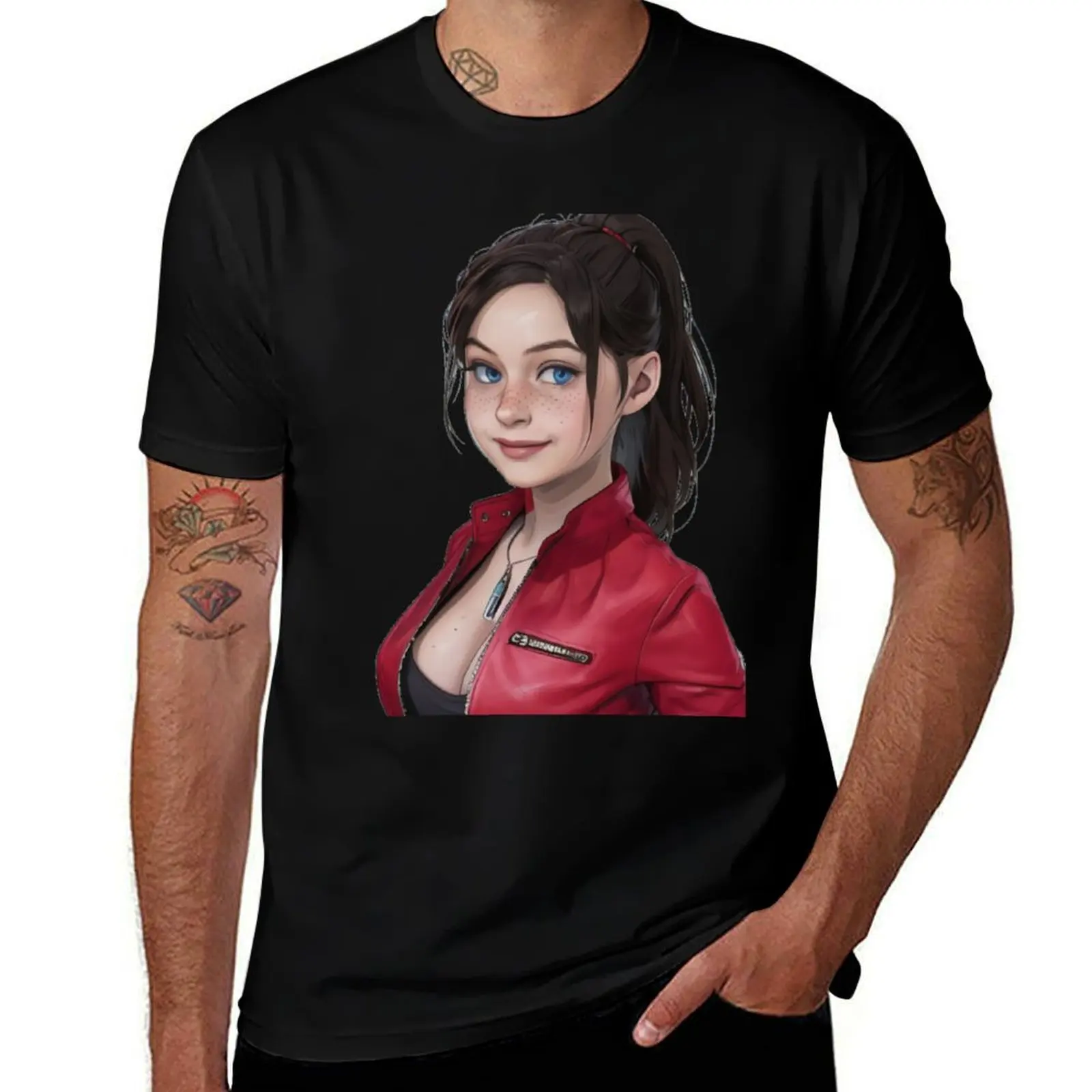 Claire Redfield T-Shirt Big Size Loose Fit Tee Shirt