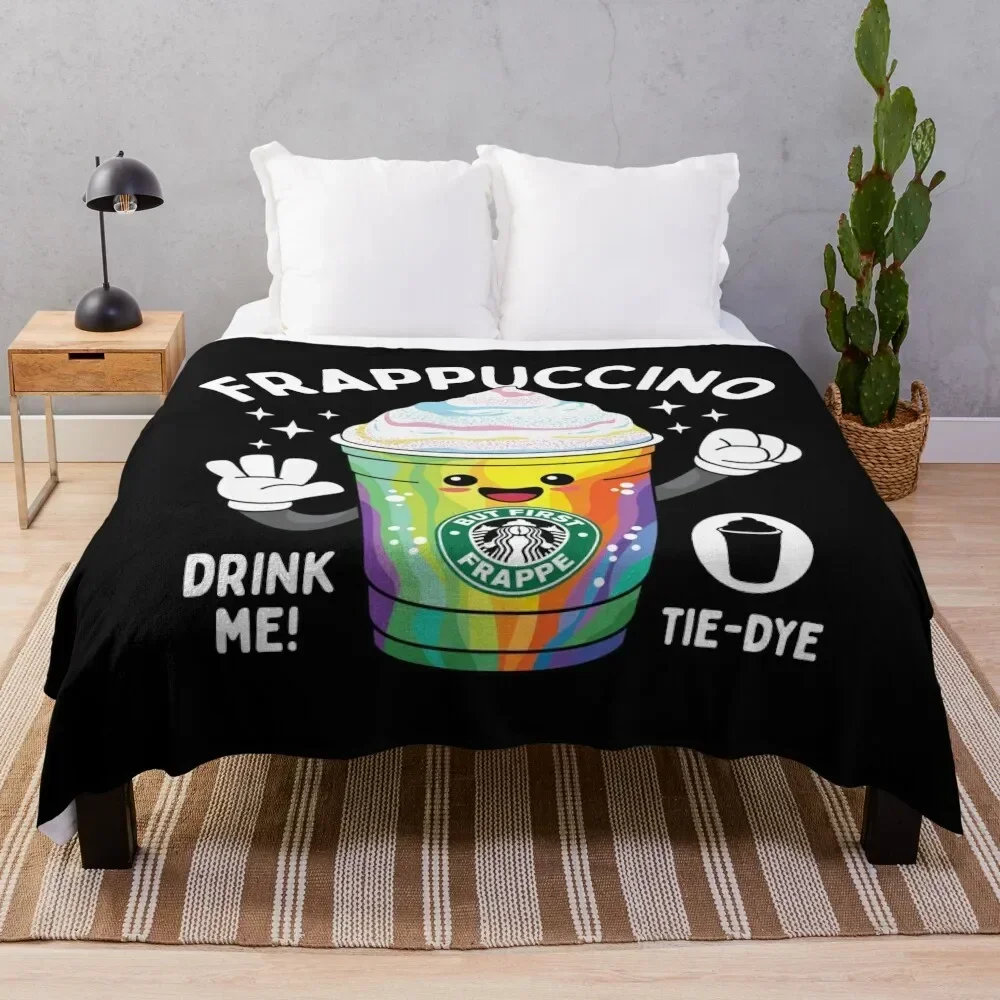 Tie-Dye Blended Beverage for Coffee lovers Throw Blanket for babies Cute Sofa Quilt Blankets