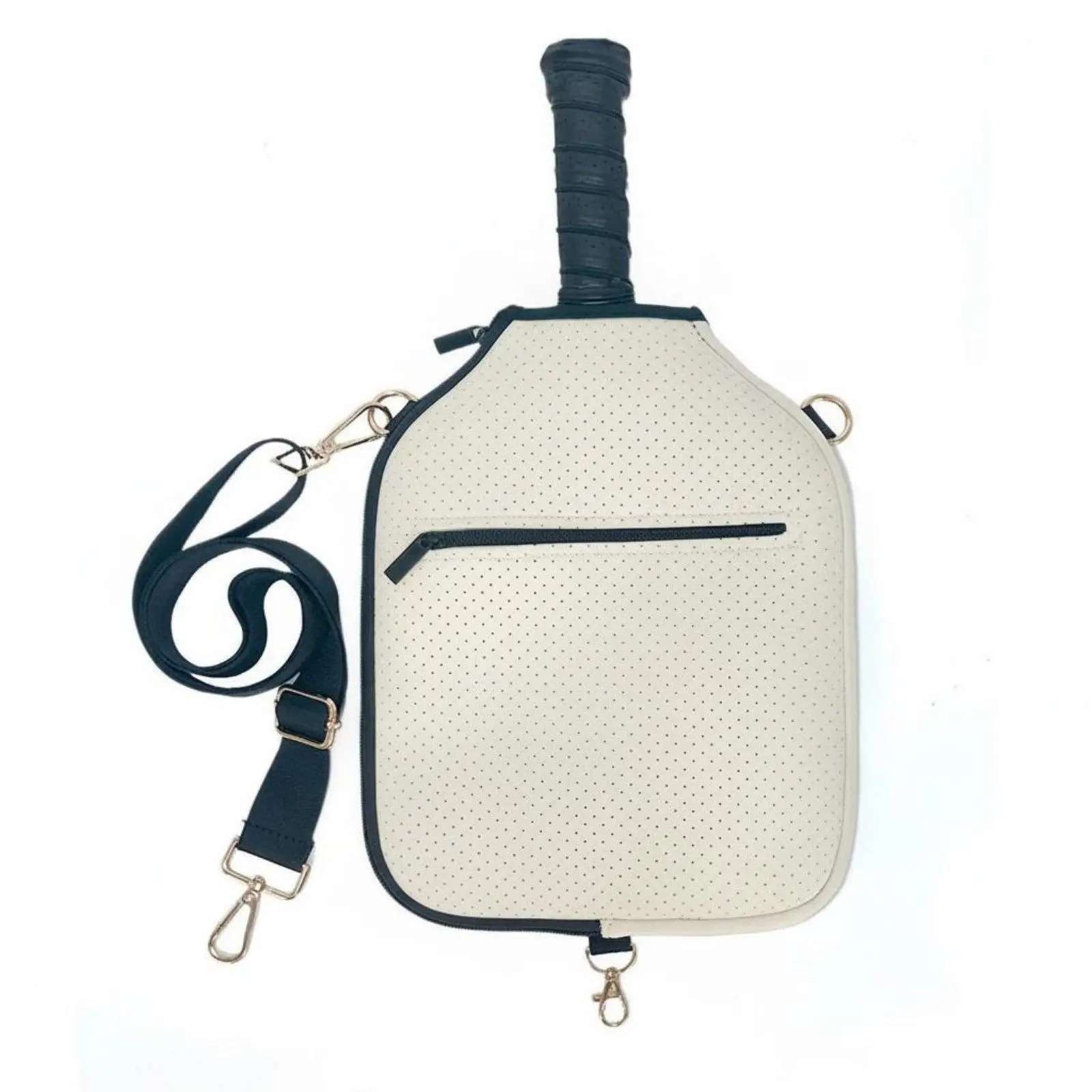 Pickleball Paddle Cover Bag for 2 Rackets with Side Pockets for Bottle and Shoes Lightweight Carrier