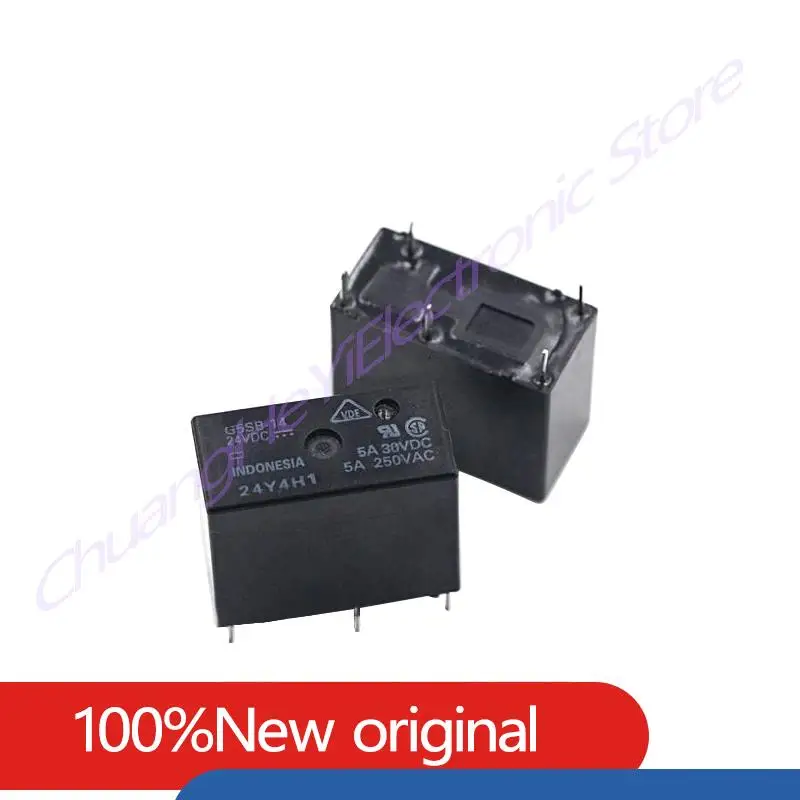 

10Pcs/Lot G5SB-14-12VDC G5SB-14-5VDC G5SB-14-24VDC Power Relay 5Pin 5A 250VAC 5VDC 12VDC 24VDC