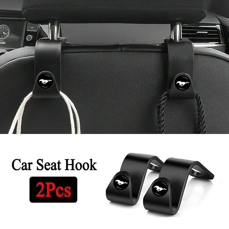 

2Pcs Auto Seat Hook Storage Hanger Car Accessories for Ford Mustang Shelby ST Racing GT 350 500 Cobra 2006 2008 2009 2014 2015