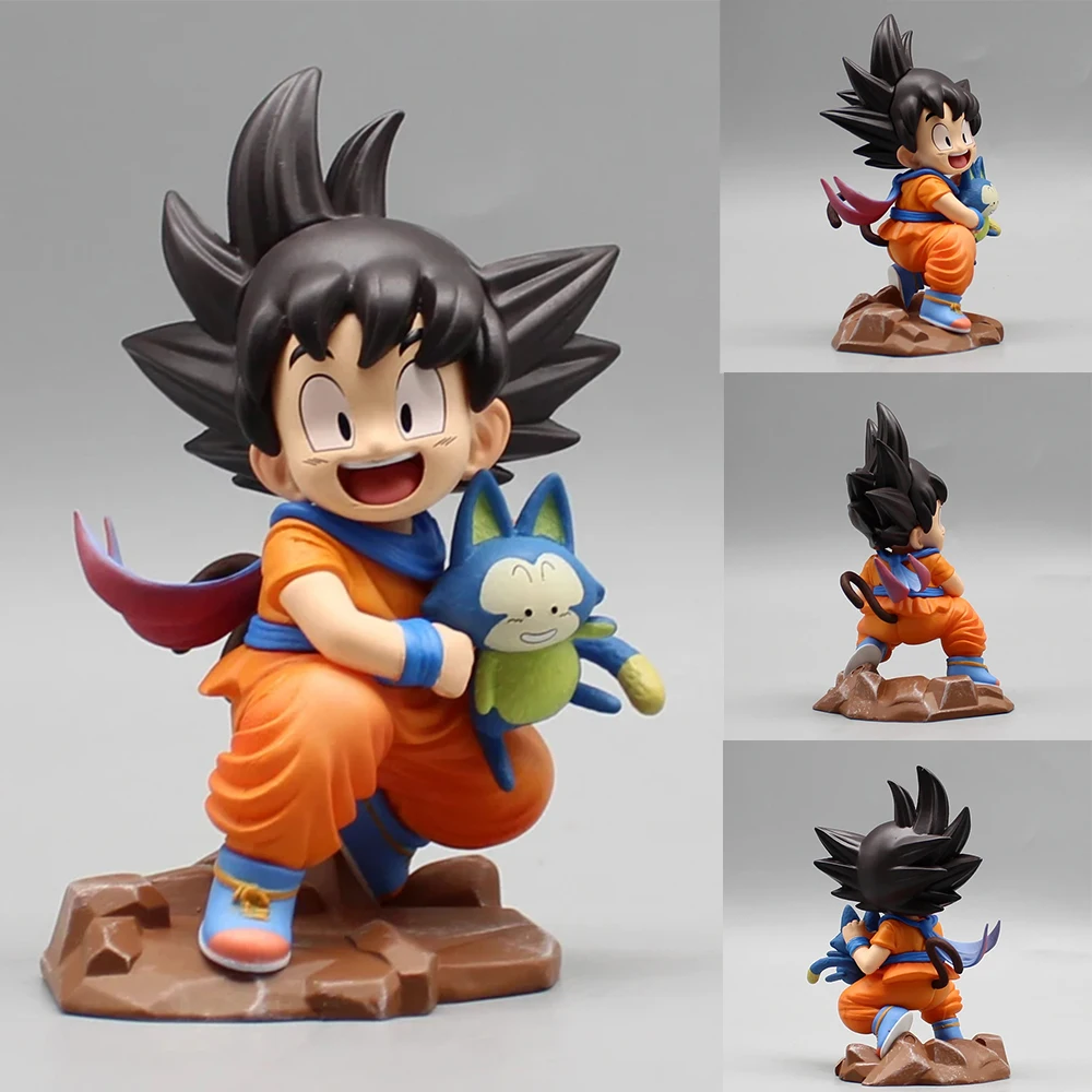 15cm Dragon Ball Figure Goku Figures Childhood Goku Embrace Pura Series Model PVC Collection Decoration Statue GK Christmas Gift