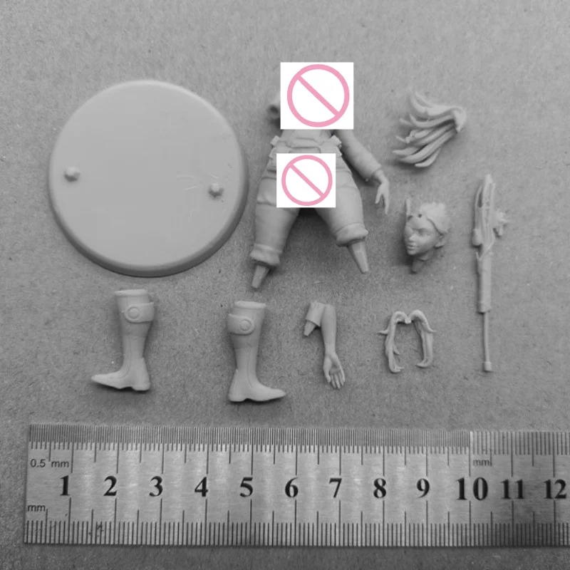 Kit de figurines en résine 1/24, modèle assemblé en résine, costume de soldat féminin sexy non assemblé, non peint