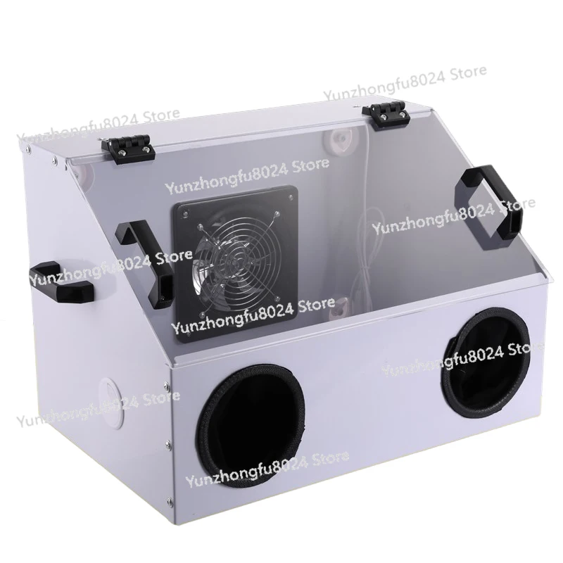 

Dust Proof Cover Dust Box Metal Dental Grinding Polishing Box One-piece Polishes Dust Proof Cover with LED Light