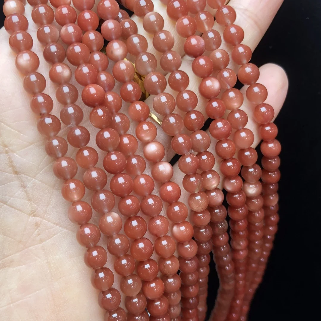 

1 Pc Fengbaowu Natural Andesine Bracelet 5MM Round Beads 55CM Reiki Healing Stone Fashion Jewelry Gift For Women Men