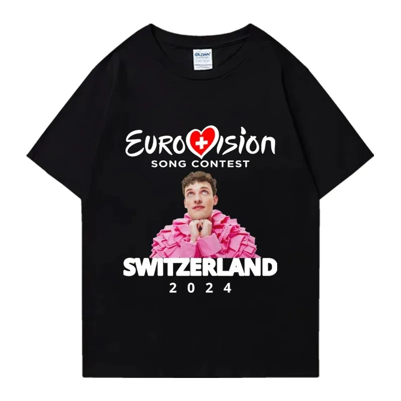 Hot Sale Eurovision 2024 Event Nemo Mettler Print T Shirt Men Women Hip Hop Oversized Streetwear Unisex Short Sleeve T-shirts