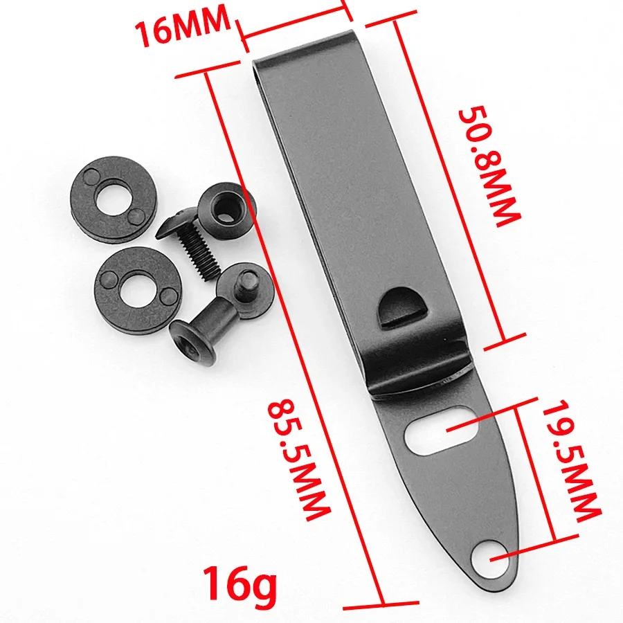 مشبك حزام مع برغي لـ KYDEX الحافظة الخصر كليب DIY بها بنفسك سكين الملحقات 420 الفولاذ المقاوم للصدأ غمد حزام المشبك صغير متوسط كبير #5