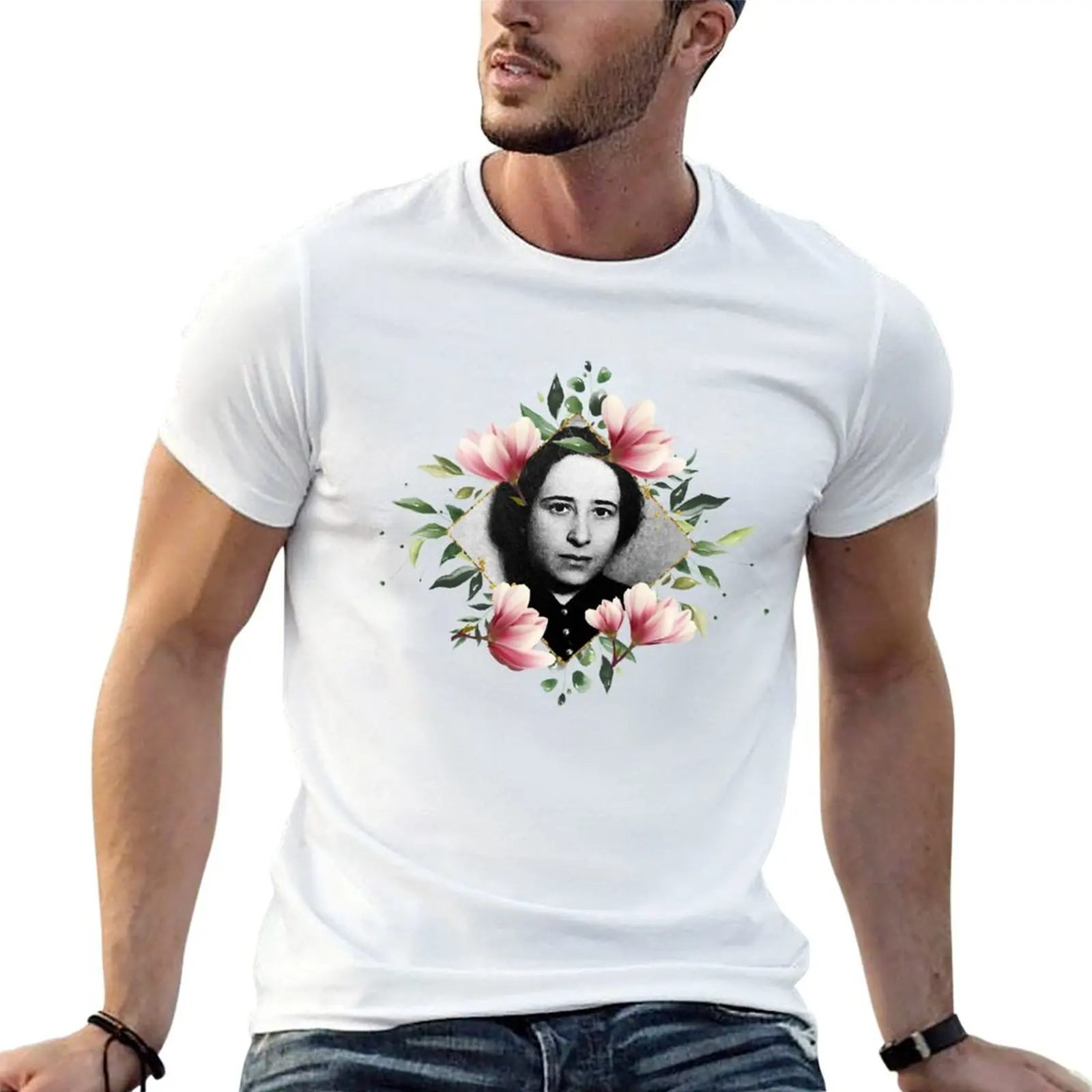 Hannah arendt T-Shirt Basic Crew Neck Short Sleeve Top