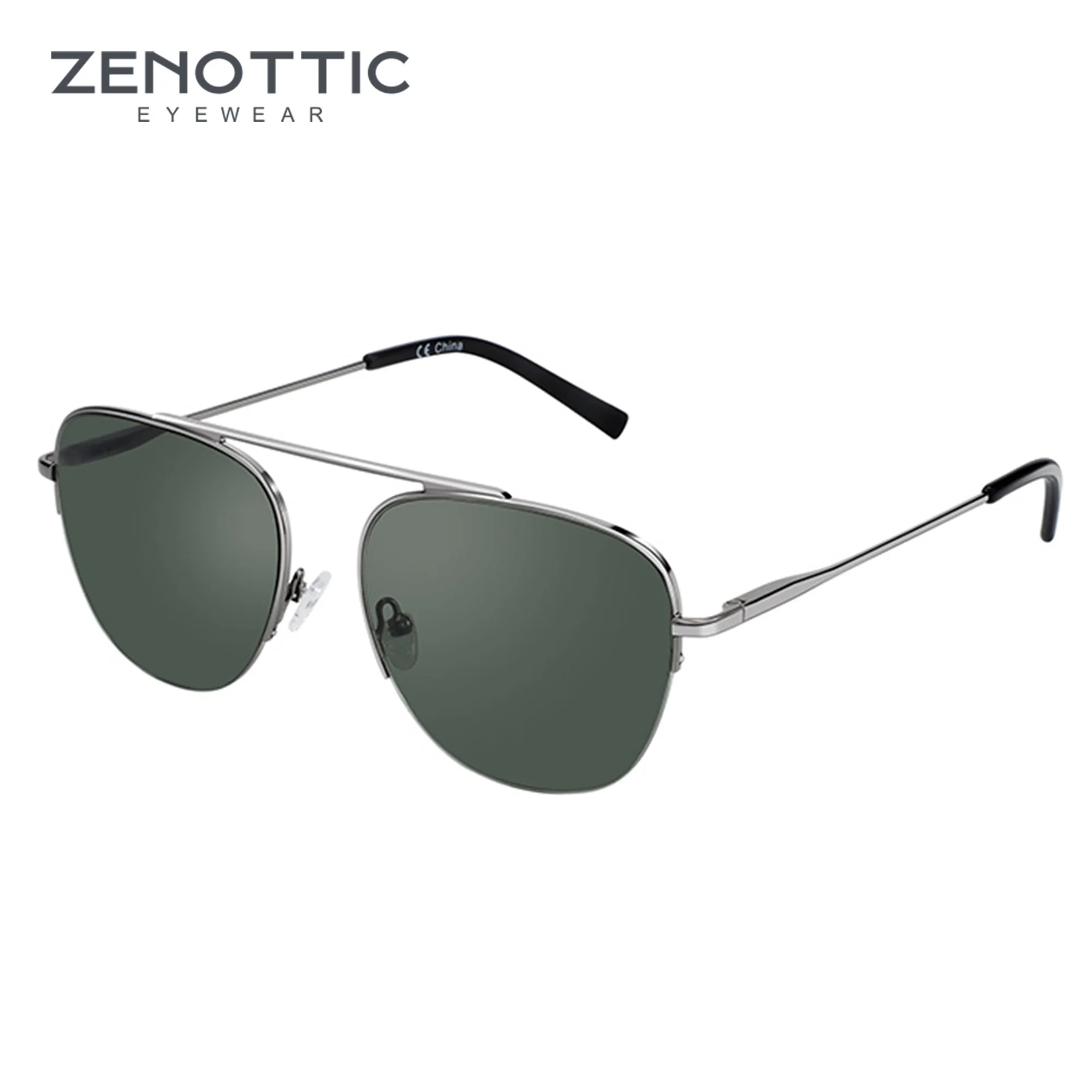 ZENOTTIC Fashion Pilot UV400 Protection Sunglasses For Men Fashion Oversized Retro Sun Glasses Women Shades