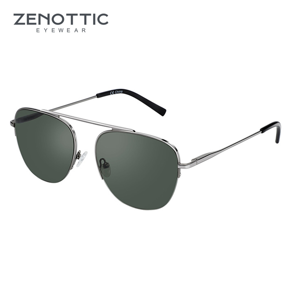  ZENOTTIC Fashion Pilot UV400 Protection Sunglasses For Men Fashion Oversized Retro Sun Glasses Women Shades 