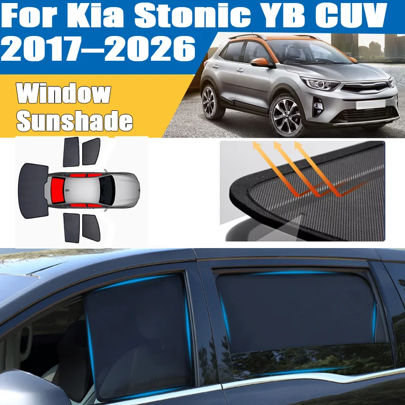 

For Kia Stonic YB CUV KX1 2017~2026 Windshield Window Visor Heat Insulation Mesh Sunshade UV Protection Sunshade Car Accessories